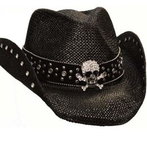Black Skull Cowboy Hat